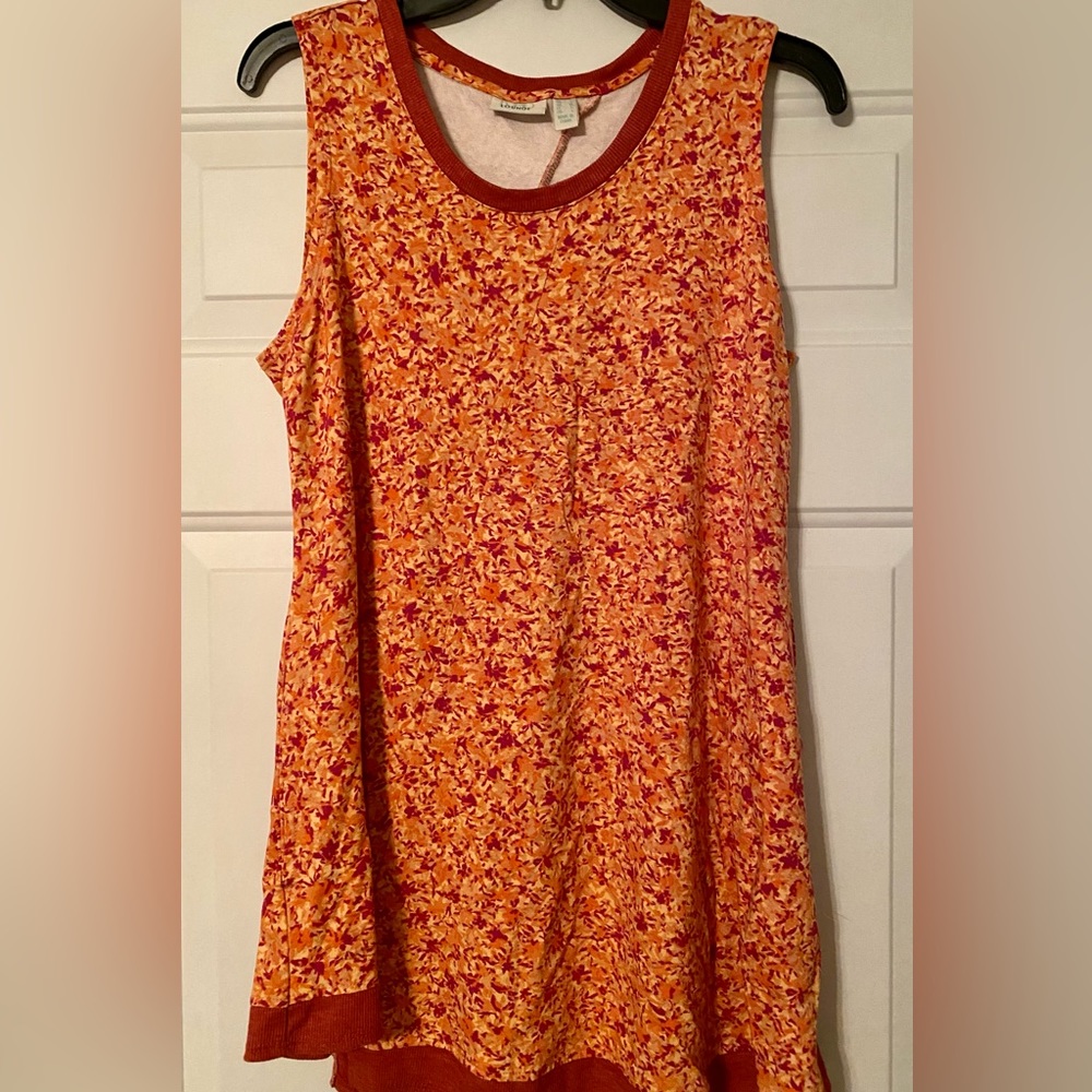 LOGO - sleeveless tunic with asymmetrical hem